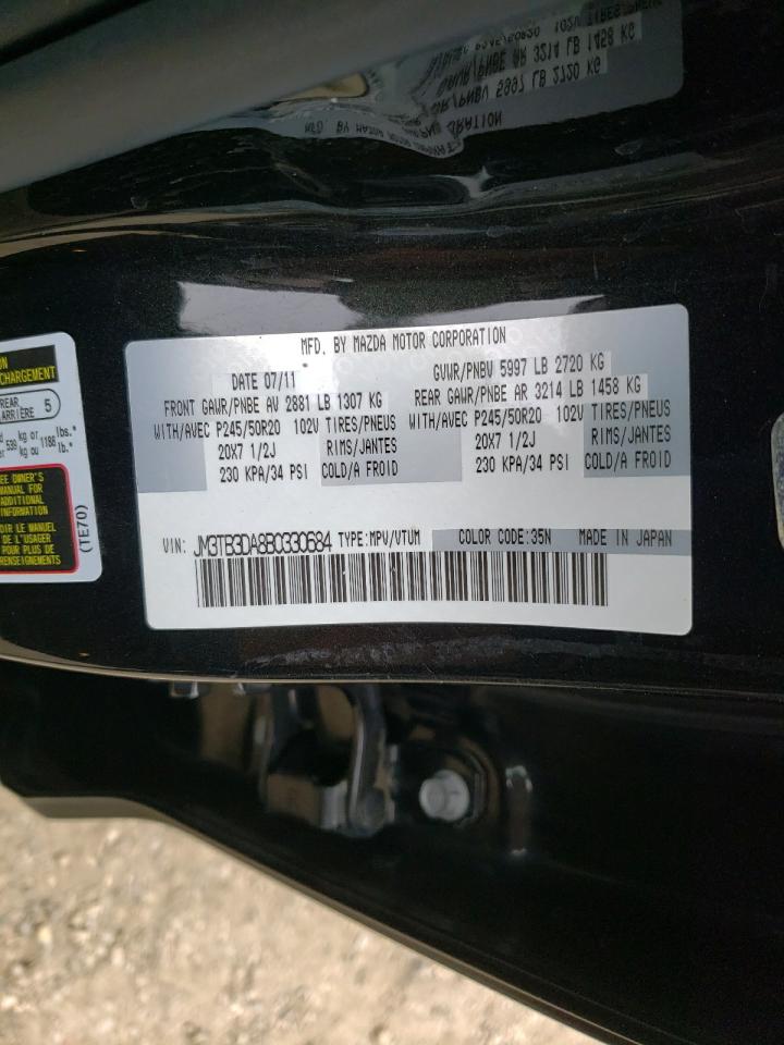 Photo 10 from auction – 2011 MAZDA CX-9 with VIN JM3TB3DA8B0330684