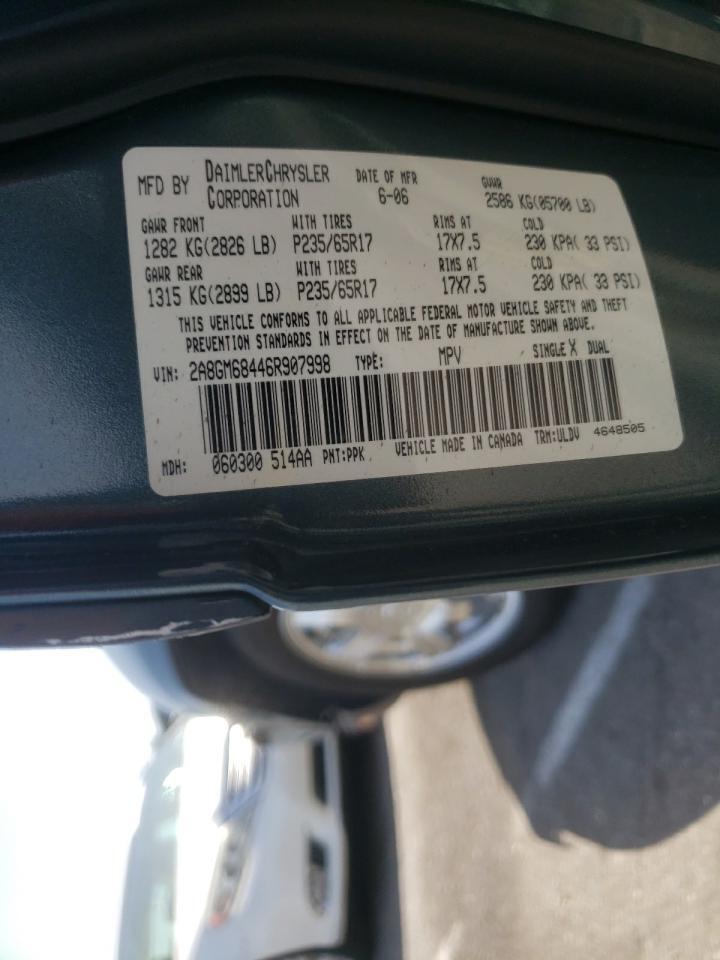 Photo 10 from auction – 2006 CHRYSLER PACIFICA T with VIN 2A8GM68446R907998