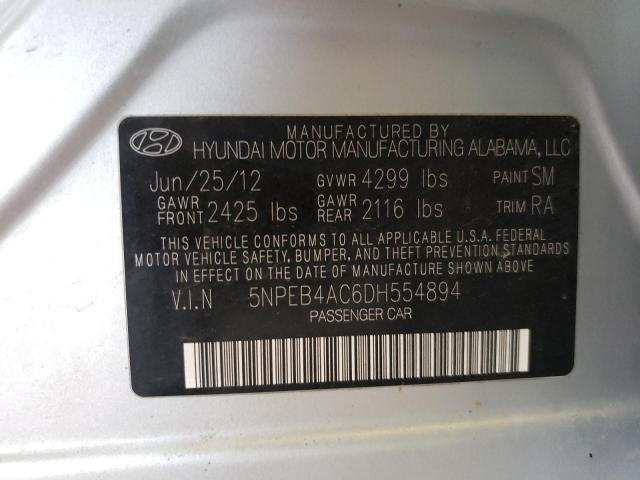 Photo 10 from auction – 2013 HYUNDAI SONATA GLS with VIN 5NPEB4AC6DH554894