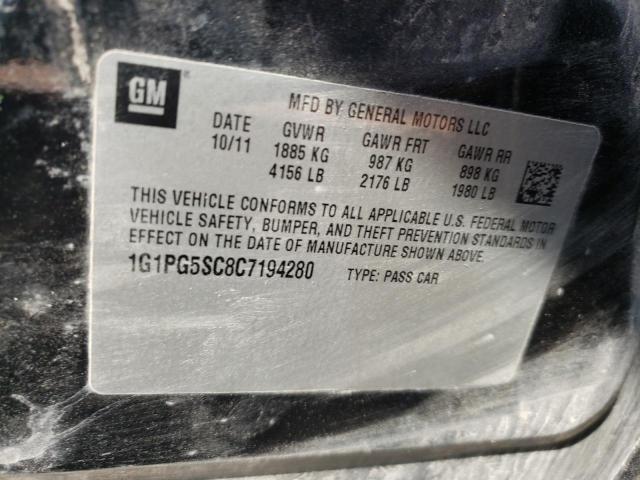 Photo 10 from auction – 2012 CHEVROLET CRUZE with VIN 1G1PG5SC8C7194280