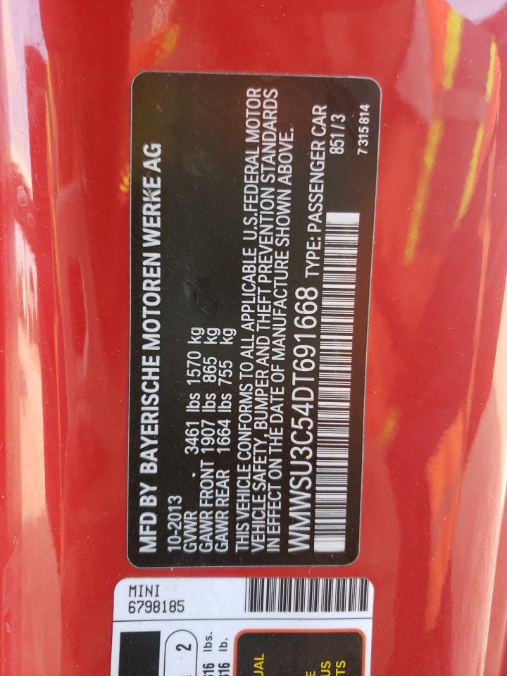 Photo 10 from auction – 2013 MINI COOPER with VIN WMWSU3C54DT691668