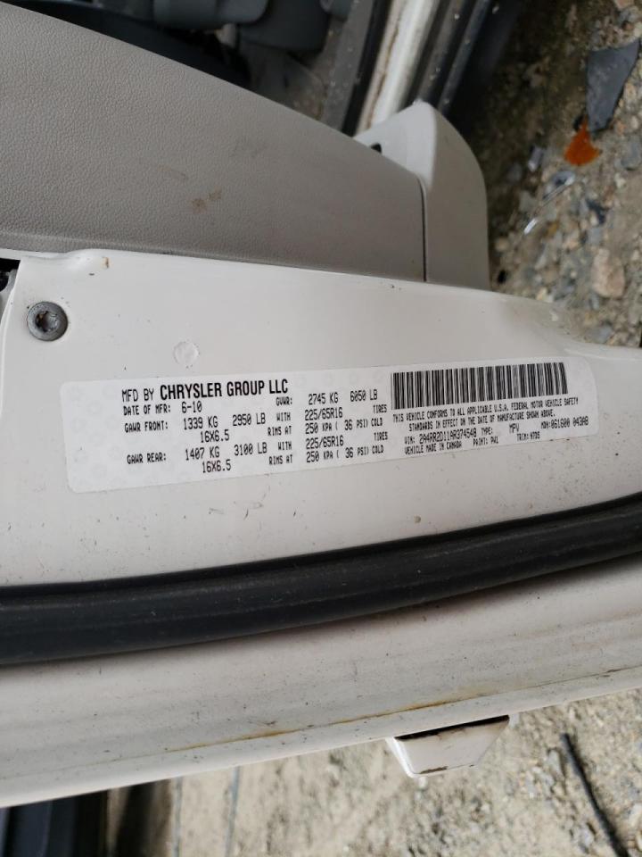 Photo 10 from auction – 2010 CHRYSLER TOWN & COU with VIN 2A4RR2D11AR374548