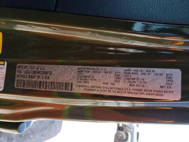 Photo 10 from auction – 2021 JEEP GLADIATOR with VIN 1C6JJTBM3ML559976