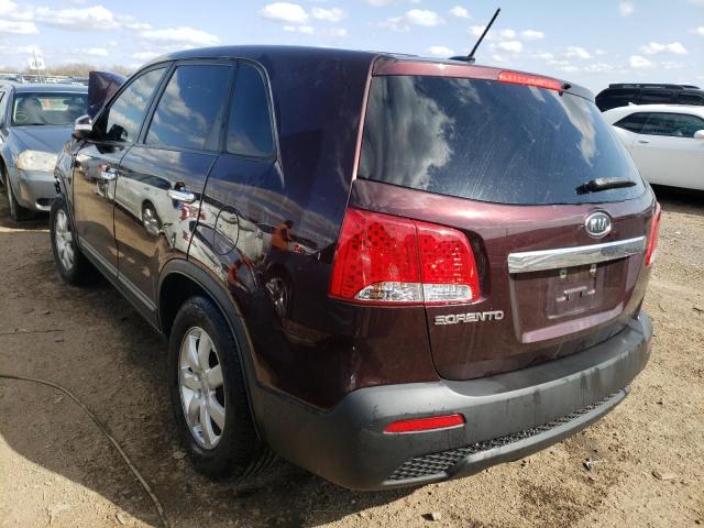 Photo 3 from auction – 2013 KIA SORENTO LX with VIN 5XYKT3A17DG372587