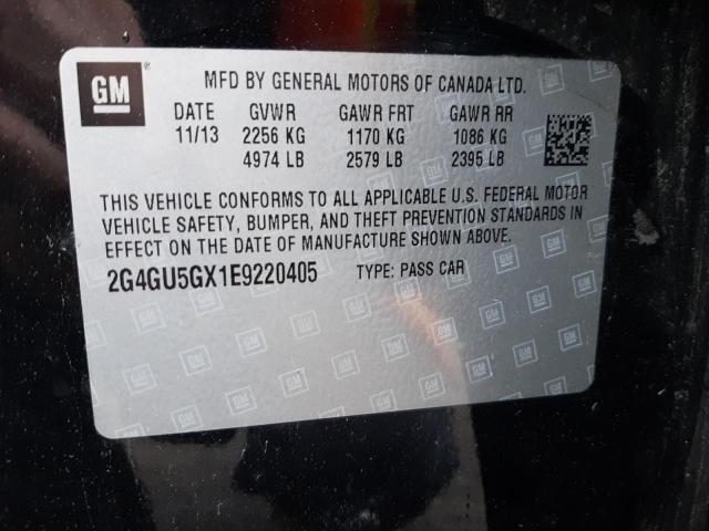 Photo 10 from auction – 2014 BUICK REGAL GS with VIN 2G4GU5GX1E9220405