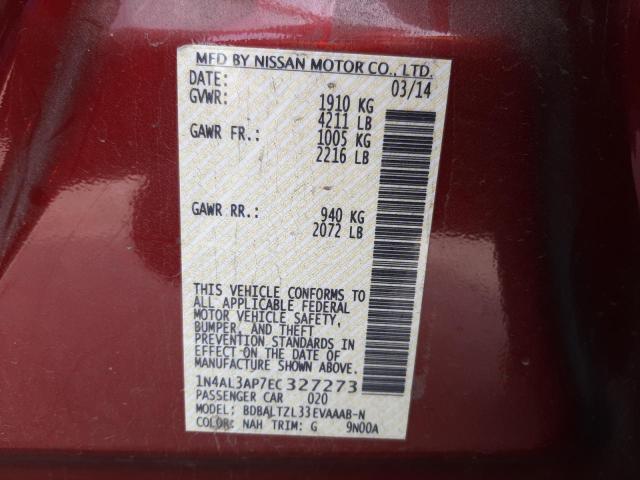 Photo 10 from auction – 2014 NISSAN ALTIMA 2.5 with VIN 1N4AL3AP7EC327273