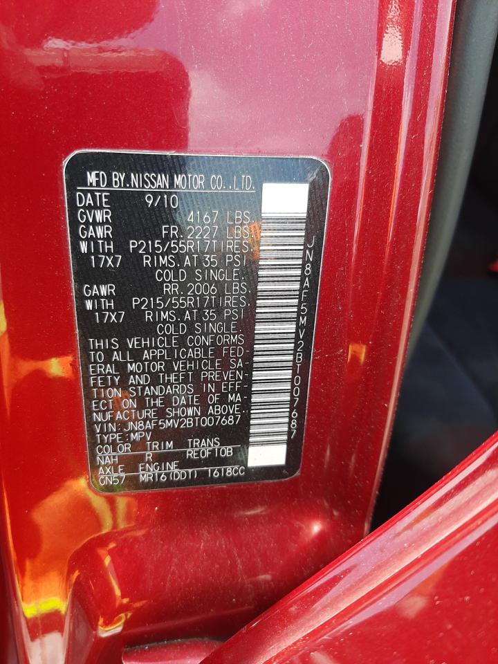 Photo 10 from auction – 2011 NISSAN JUKE S with VIN JN8AF5MV2BT007687