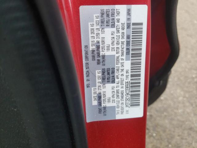Photo 10 from auction – 2019 MAZDA CX-9 TOURI with VIN JM3TCBCY9K0336595