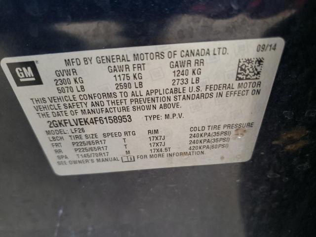 Photo 10 from auction – 2015 GMC TERRAIN SL with VIN 2GKFLVEK4F6158953