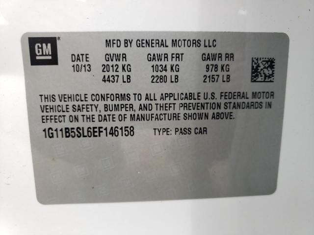 Photo 10 from auction – 2014 CHEVROLET MALIBU LS with VIN 1G11B5SL6EF146158