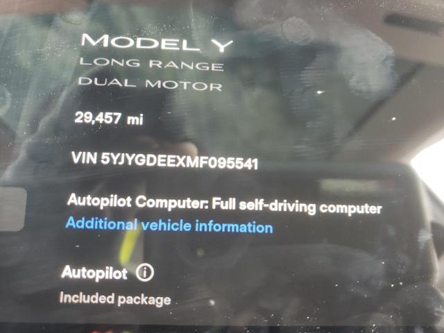 Photo 8 from auction – 2021 TESLA MODEL Y with VIN 5YJYGDEEXMF095541