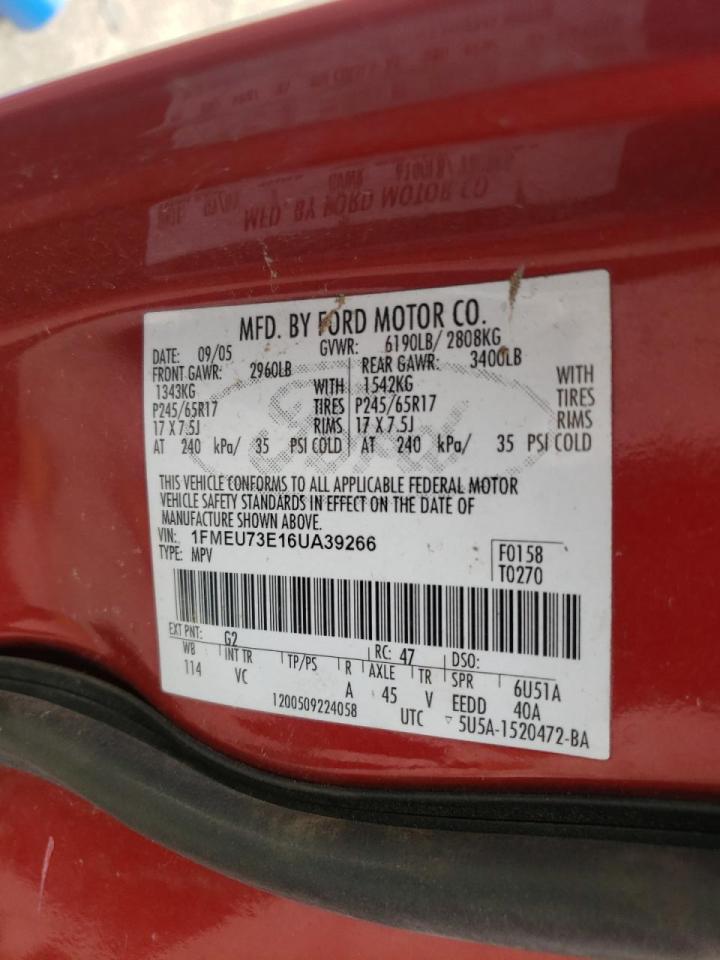 Photo 10 from auction – 2006 FORD EXPLORER X with VIN 1FMEU73E16UA39266