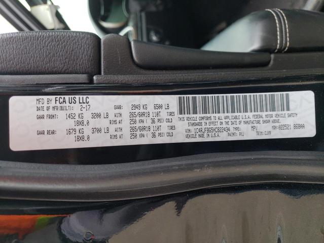 Photo 10 from auction – 2017 JEEP GRAND CHER with VIN 1C4RJFBG5HC822434