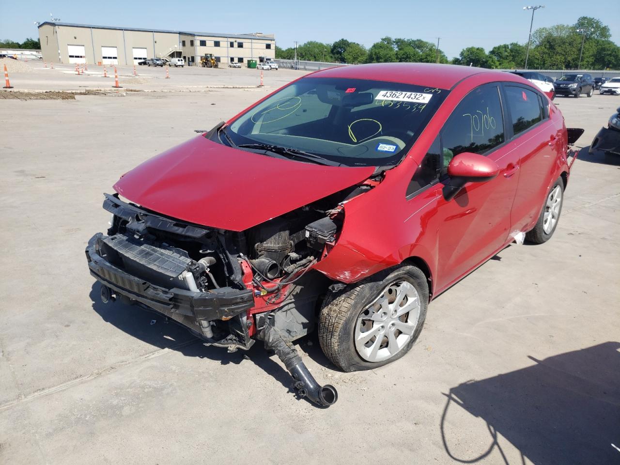Photo 2 from auction – 2015 KIA RIO LX with VIN KNADM4A38F6453534