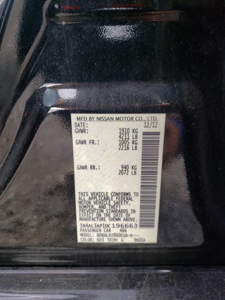 Photo 10 from auction – 2013 NISSAN ALTIMA 2.5 with VIN 1N4AL3AP1DC196663