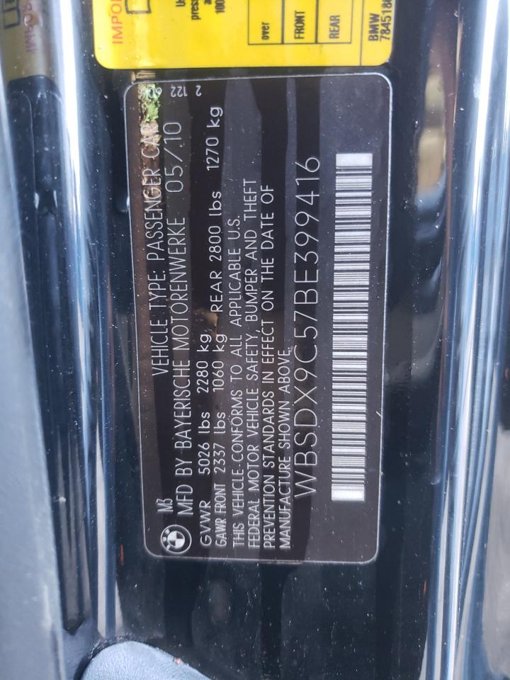 Photo 10 from auction – 2011 BMW M3 with VIN WBSDX9C57BE399416