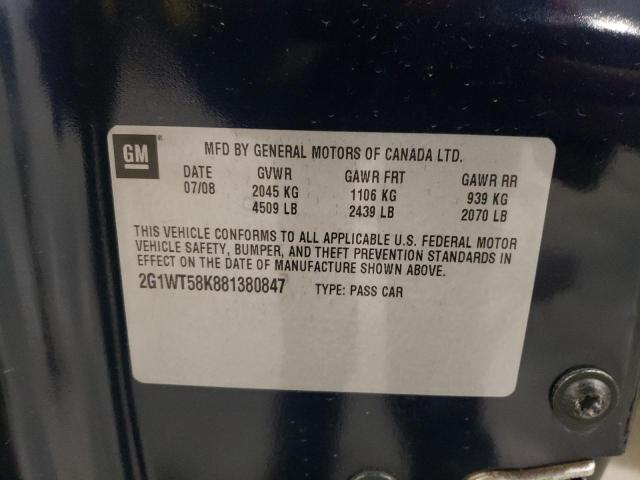 Photo 10 from auction – 2008 CHEVROLET IMPALA LT with VIN 2G1WT58K881380847
