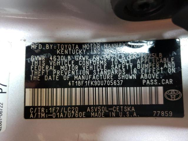 Photo 1 from auction – 2013 TOYOTA CAMRY L with VIN 4T1BF1FK9DU705637