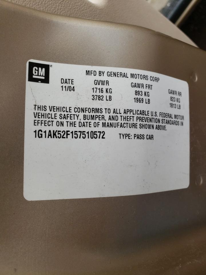 Photo 10 from auction – 2005 CHEVROLET COBALT with VIN 1G1AK52F157510572