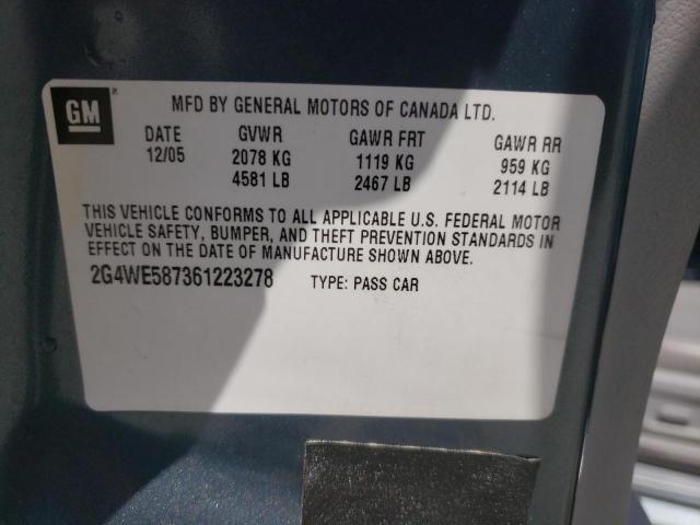 Photo 10 from auction – 2006 BUICK LACROSSE C with VIN 2G4WE587361223278
