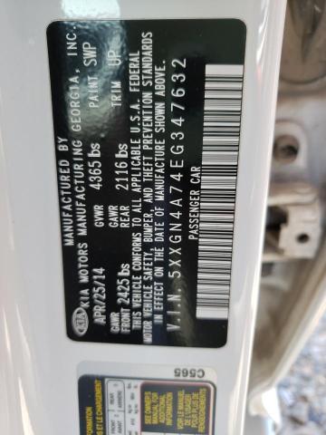 Photo 10 from auction – 2014 KIA OPTIMA EX with VIN 5XXGN4A74EG347632