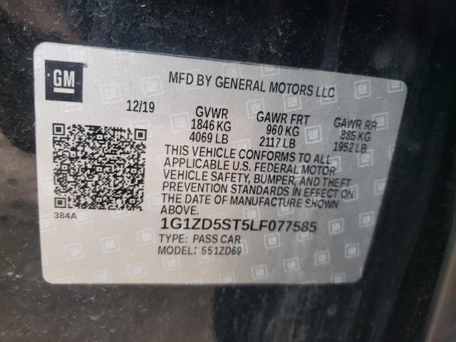 Photo 10 from auction – 2020 CHEVROLET MALIBU LT with VIN 1G1ZD5ST5LF077585