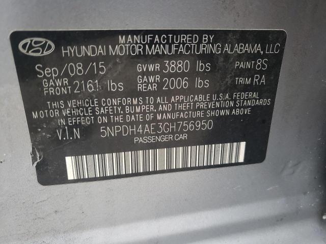 Photo 10 from auction – 2016 HYUNDAI ELANTRA SE with VIN 5NPDH4AE3GH756950