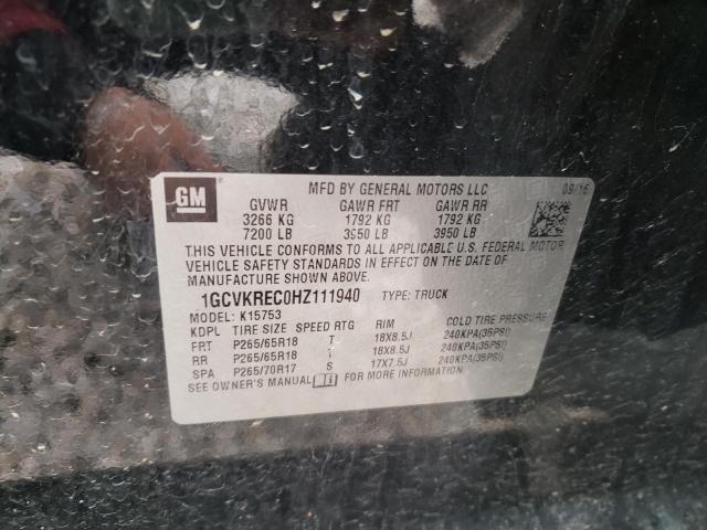 Photo 10 from auction – 2017 CHEVROLET SILVERADO with VIN 1GCVKREC0HZ111940