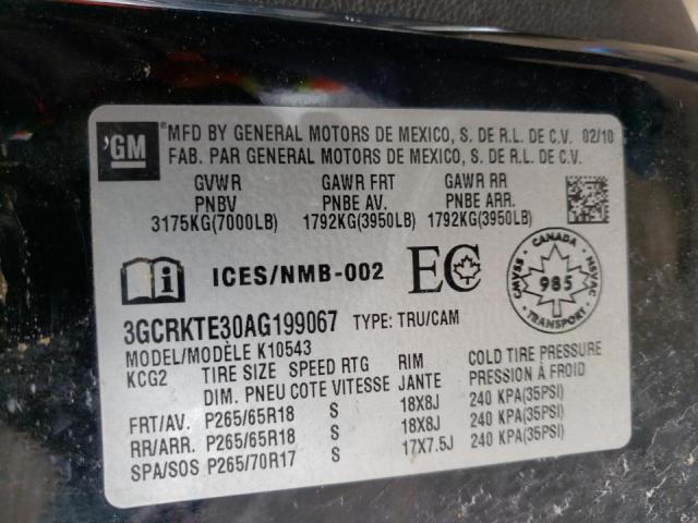Photo 10 from auction – 2010 CHEVROLET SILVERADO with VIN 3GCRKTE30AG199067