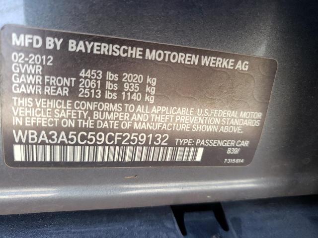 Photo 10 from auction – 2012 BMW 328 I with VIN WBA3A5C59CF259132