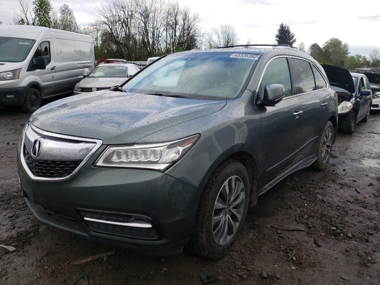 Photo 2 from auction – 2014 ACURA MDX TECHNO with VIN 5FRYD4H63EB025604