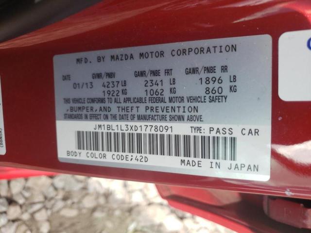 Photo 10 from auction – 2013 MAZDA SPEED 3 with VIN JM1BL1L3XD1778091
