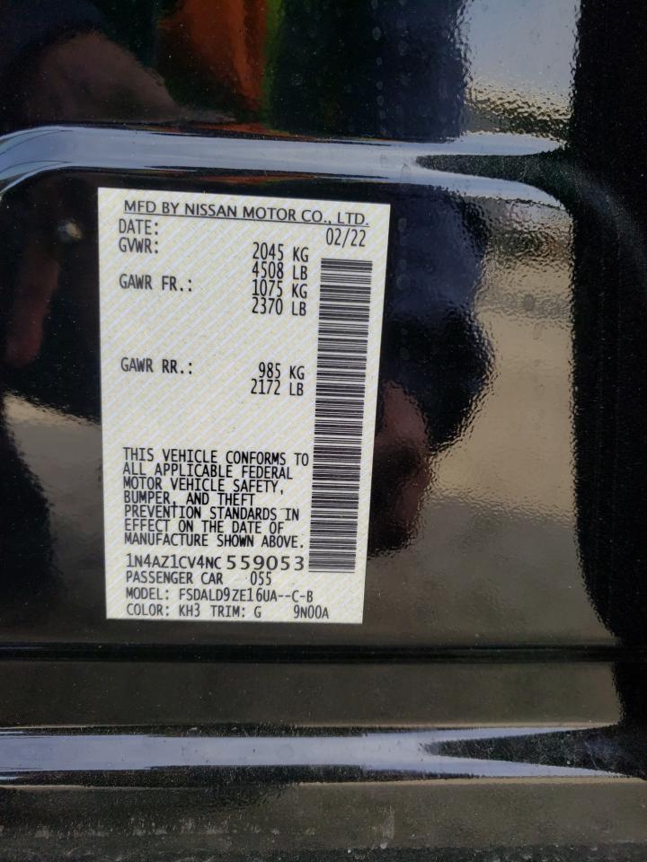 Photo 10 from auction – 2022 NISSAN LEAF SV with VIN 1N4AZ1CV4NC559053