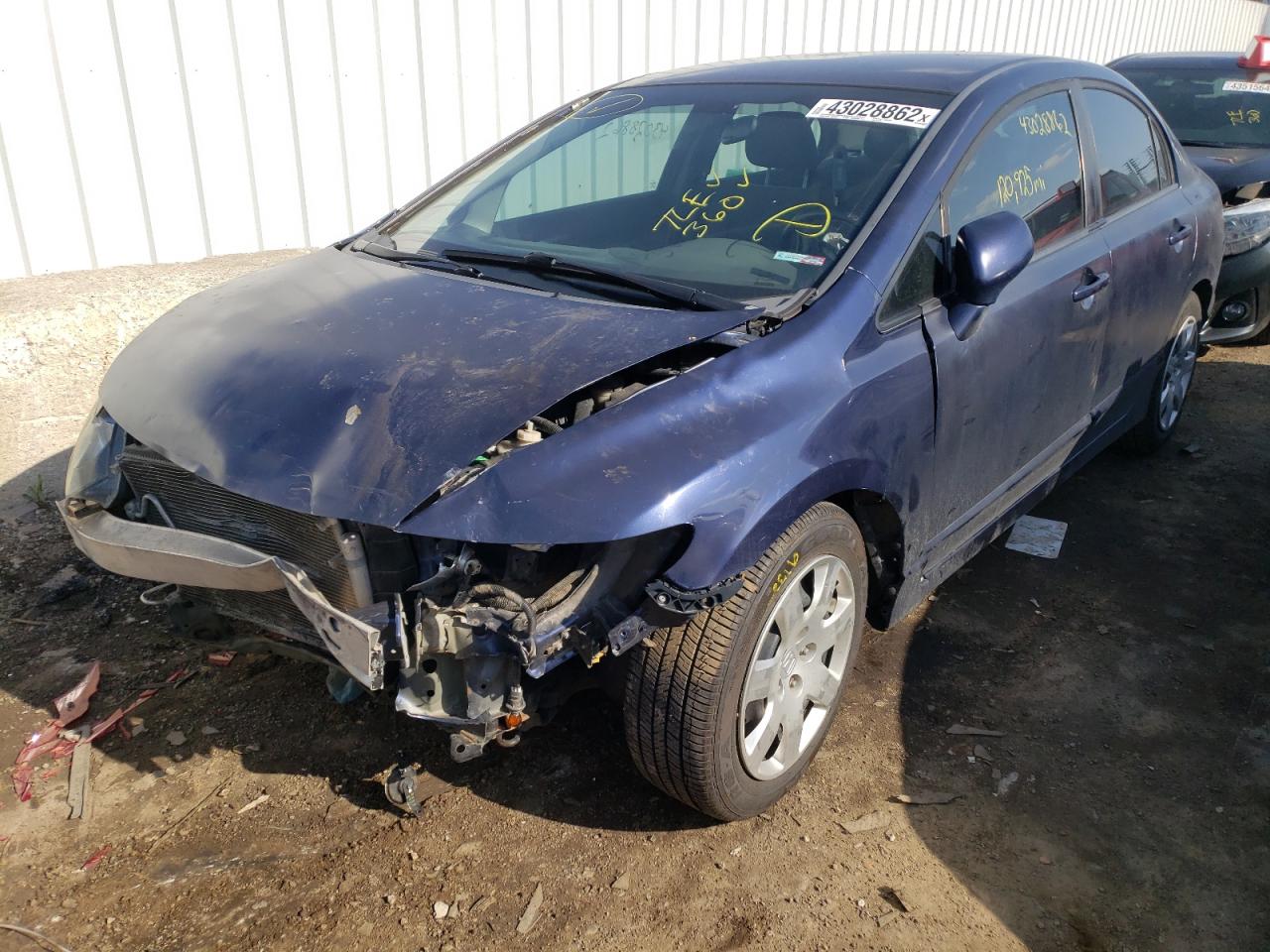 Photo 2 from auction – 2009 HONDA CIVIC LX with VIN 19XFA16569E047859