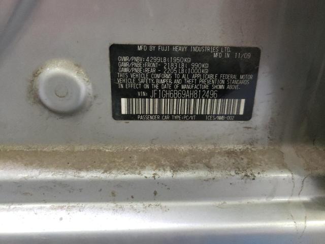 Photo 10 from auction – 2010 SUBARU IMPREZA 2. with VIN JF1GH6B69AH812496