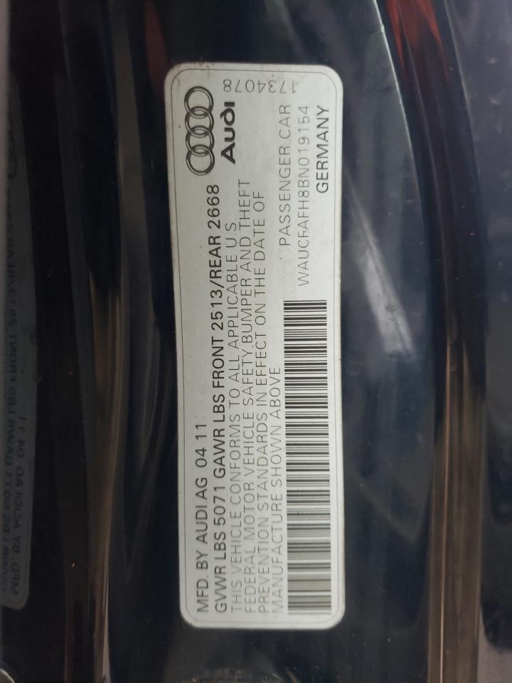 Photo 10 from auction – 2011 AUDI A5 with VIN WAUCFAFH8BN019154