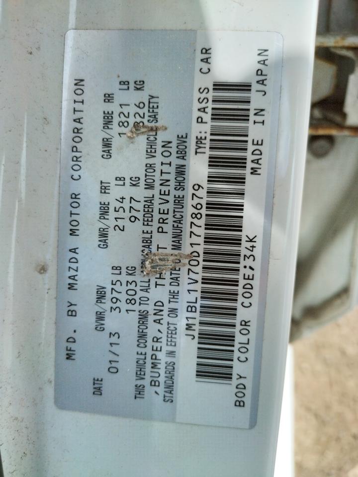 Photo 10 from auction – 2013 MAZDA 3 I with VIN JM1BL1V70D1778679