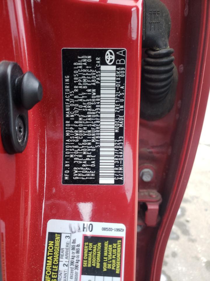 Photo 10 from auction – 2015 TOYOTA COROLLA L with VIN 5YFBURHE8FP298488