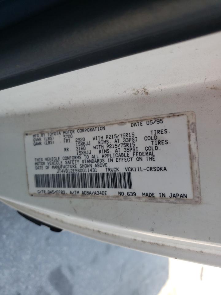 Photo 10 from auction – 1995 TOYOTA T100 XTRAC with VIN JT4VD12E9S0011431