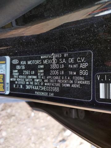 Photo 10 from auction – 2017 KIA FORTE LX with VIN 3KPFK4A75HE033988