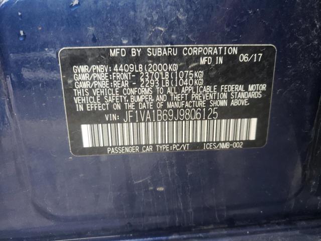Zdjęcie 10 z aukcji – 2018 SUBARU WRX z VIN JF1VA1B69J9806125