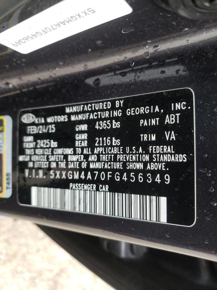 Photo 10 from auction – 2015 KIA OPTIMA LX with VIN 5XXGM4A70FG456349