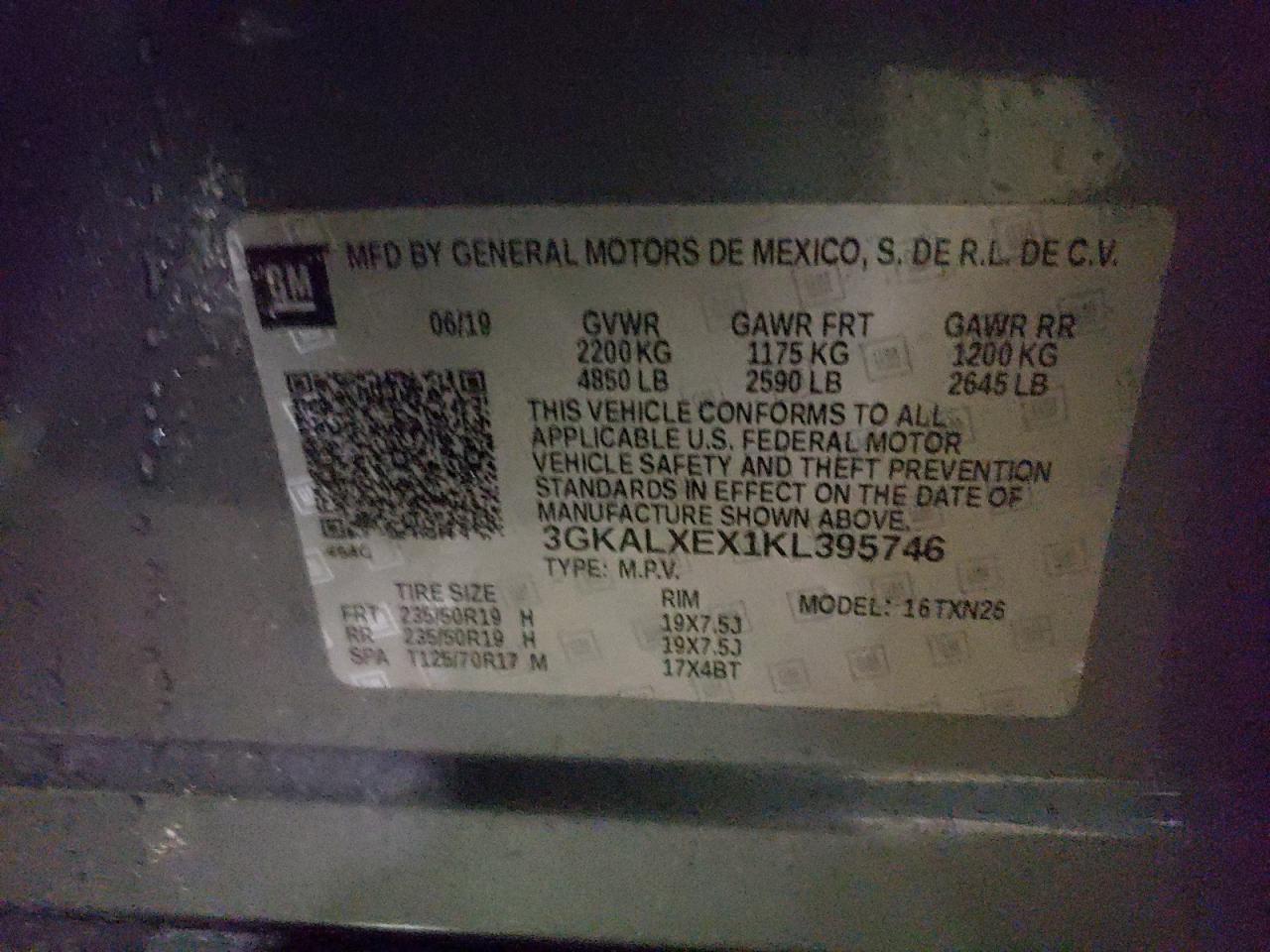 Photo 10 from auction – 2019 GMC TERRAIN DE with VIN 3GKALXEX1KL395746