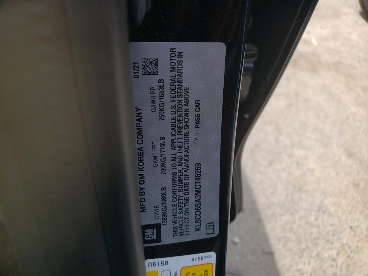 Photo 10 from auction – 2021 CHEVROLET SPARK 1LT with VIN KL8CD6SA3MC746269