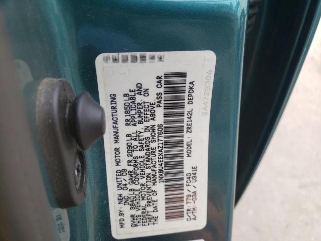Photo 10 from auction – 2010 TOYOTA COROLLA BA with VIN 1NXBU4EEXAZ177606