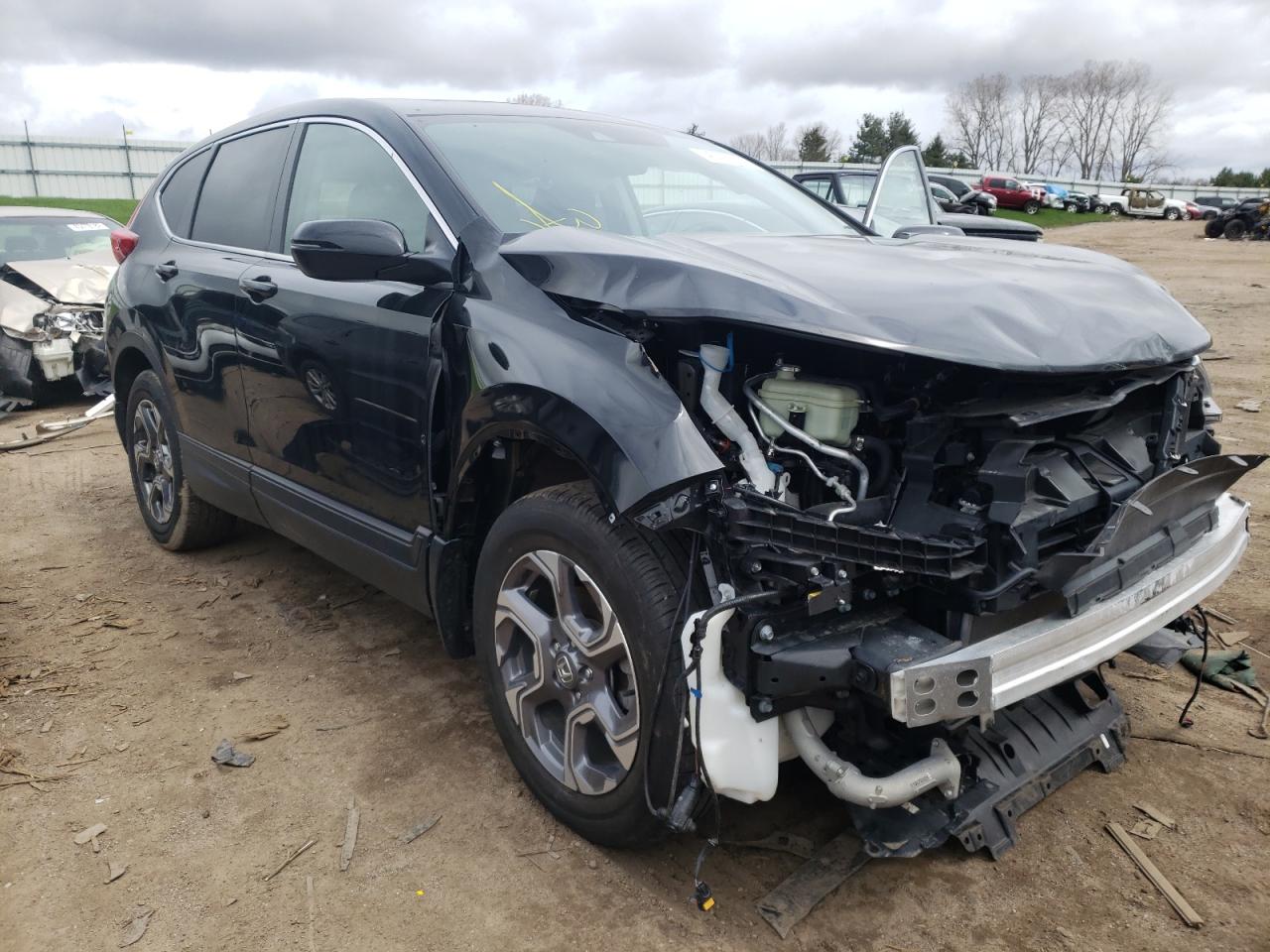 HONDA CR-V EX 2019 with VIN 2HKRW2H56KH664732 - Photo from auction