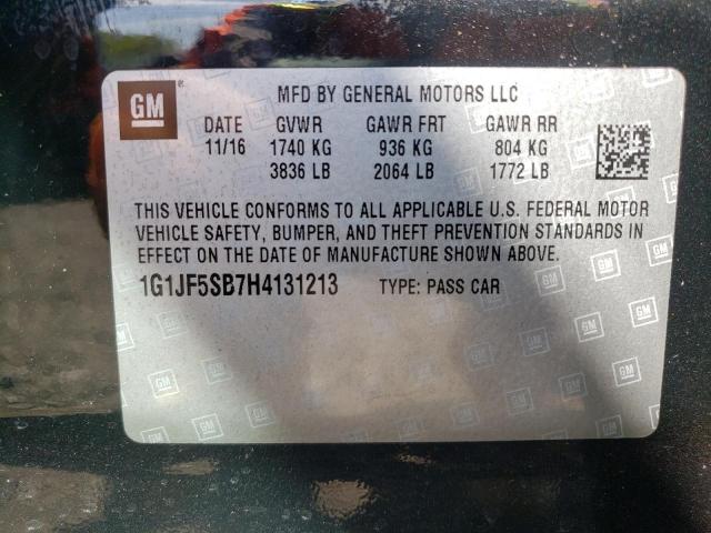 Photo 10 from auction – 2017 CHEVROLET SONIC PREM with VIN 1G1JF5SB7H4131213