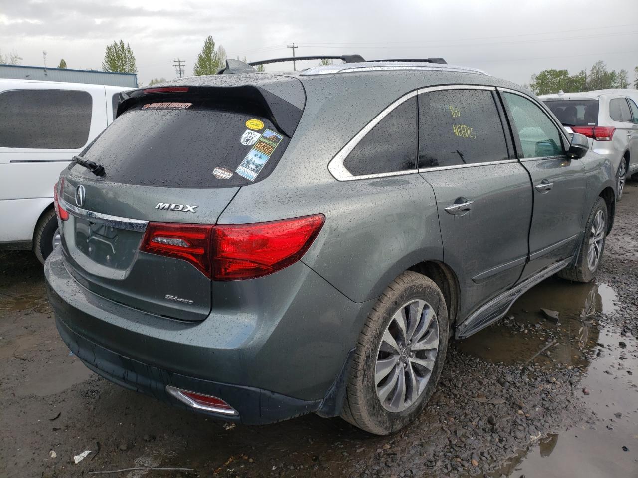 Photo 4 from auction – 2014 ACURA MDX TECHNO with VIN 5FRYD4H63EB025604