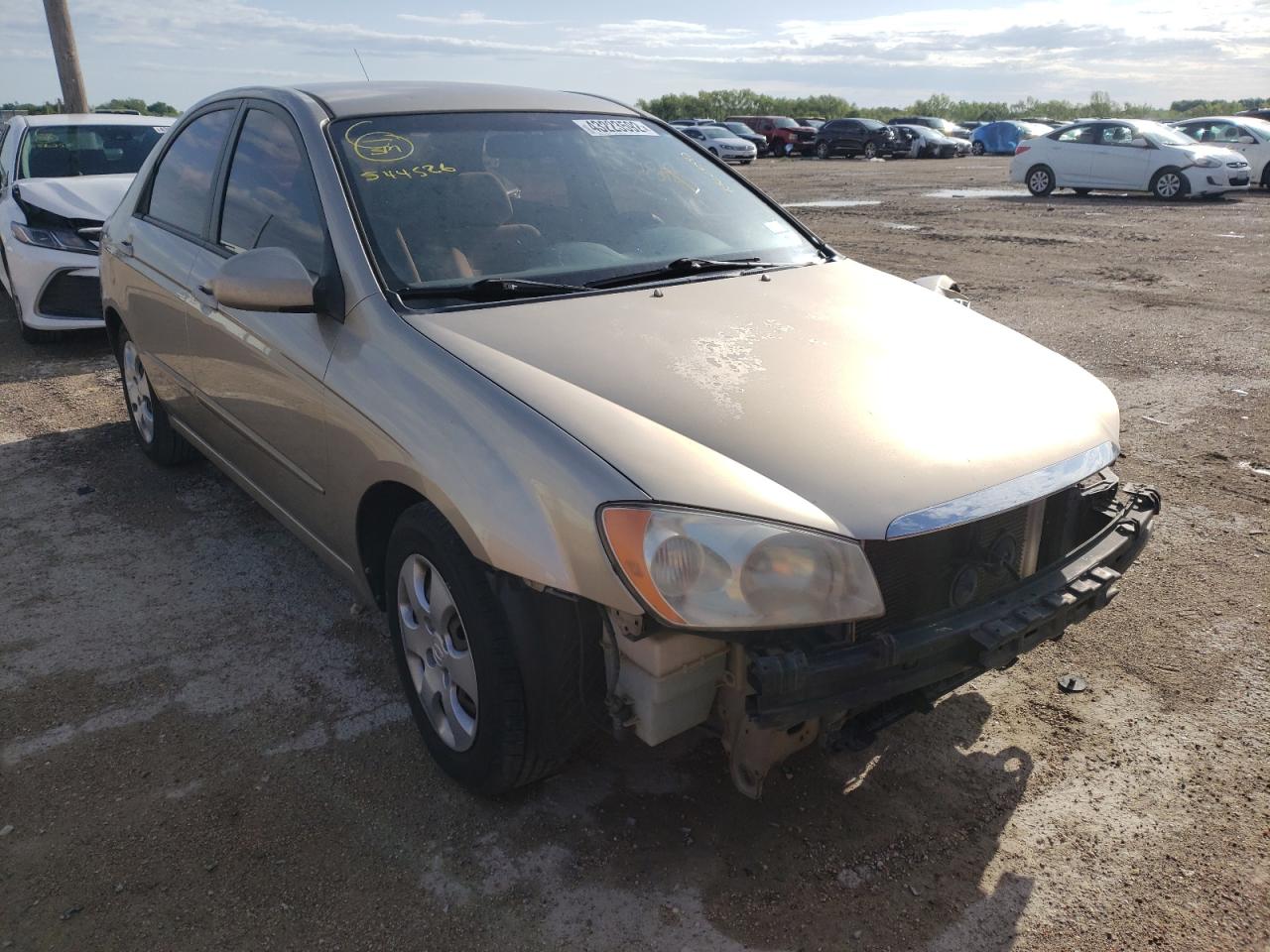 KIA SPECTRA EX 2008 with VIN KNAFE121185544526 - Photo from auction