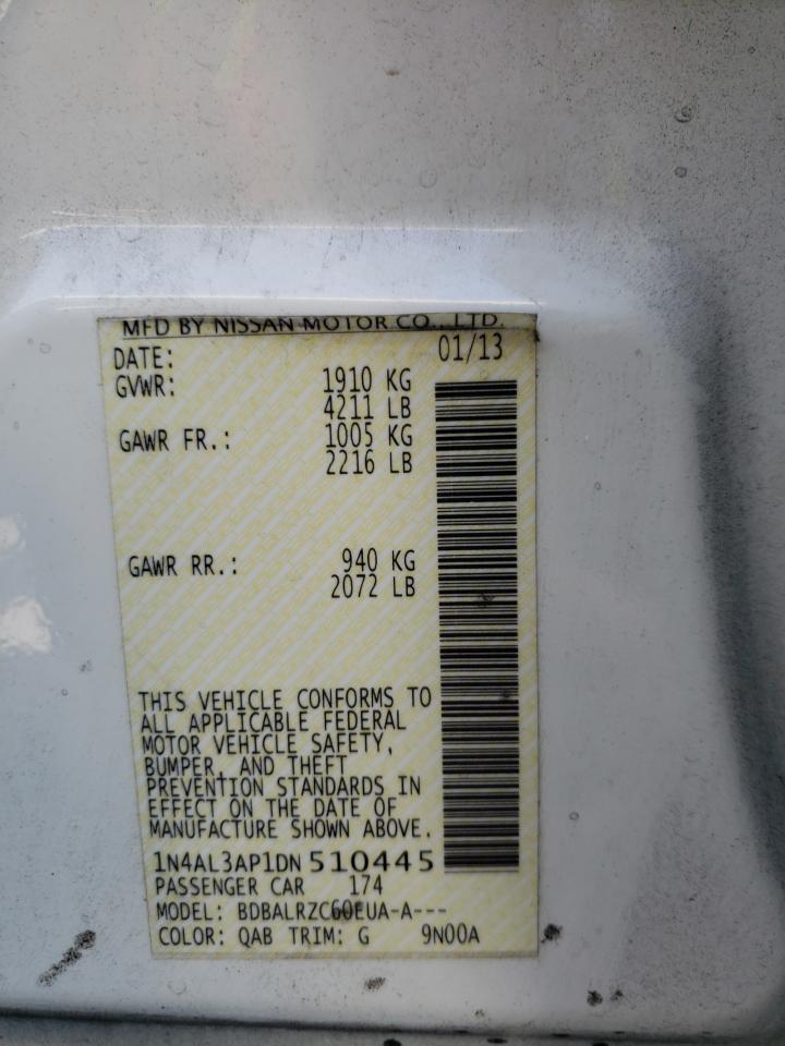 Photo 10 from auction – 2013 NISSAN ALTIMA 2.5 with VIN 1N4AL3AP1DN510445